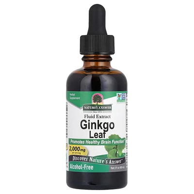 Nature's Answer Ginkgo Leaf Fluid Extract Alcohol-Free 2 000 mg 2 fl oz (60 ml) (1 - 000