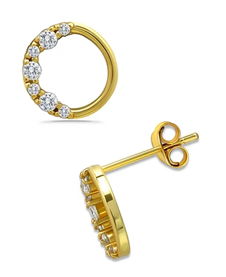 Giani Bernini Cubic Zirconia Circle Stud Earrings in Sterling Silver, Created for Macy's