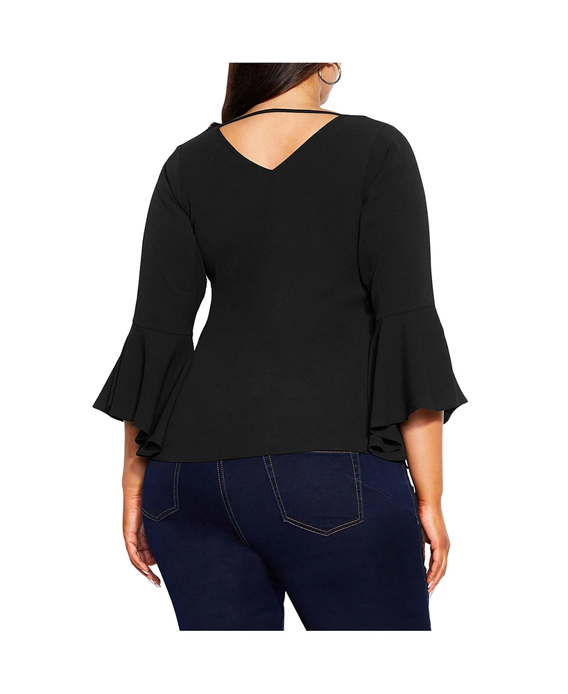 Plus Bell Sleeve Top