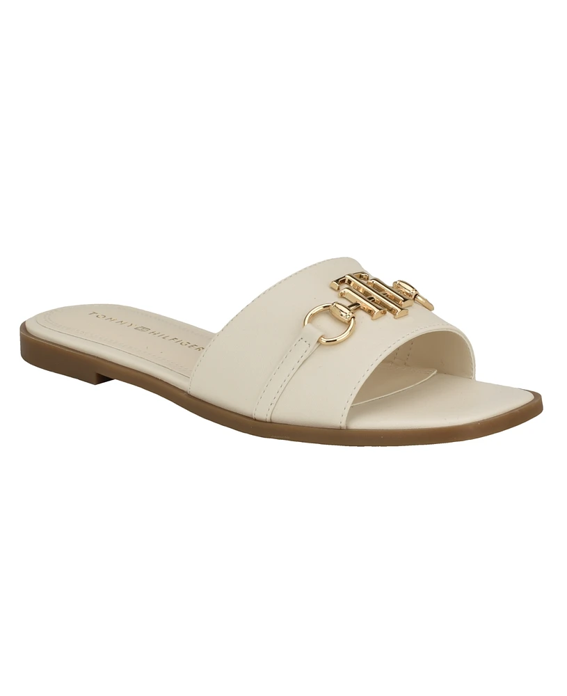 Tommy Hilfiger Women's Pipper Logo Flat Slide Sandals