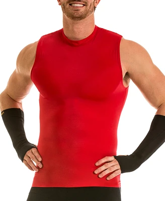 Instaslim Men's Activewear Hi-Neck Sleeveless Crewneck T-shirt