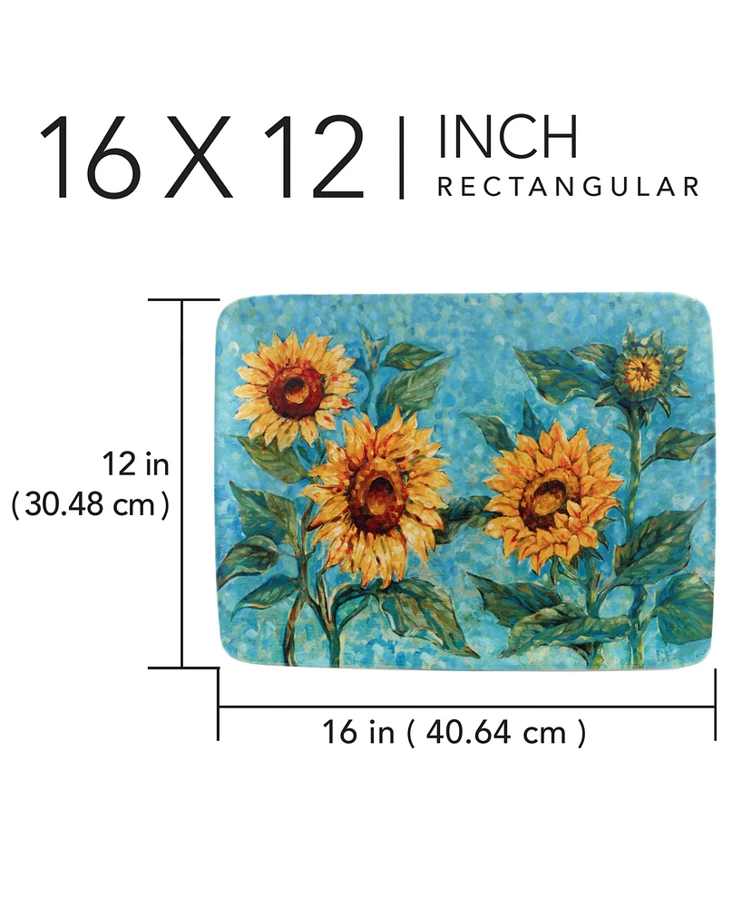 Certified International Golden Sunflowers Rectangular Platter