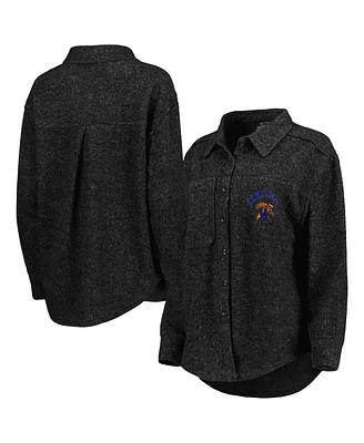 Women's Gameday Couture Black Kentucky Wildcats Switch It Up Tri-Blend Button-Up Shacket
