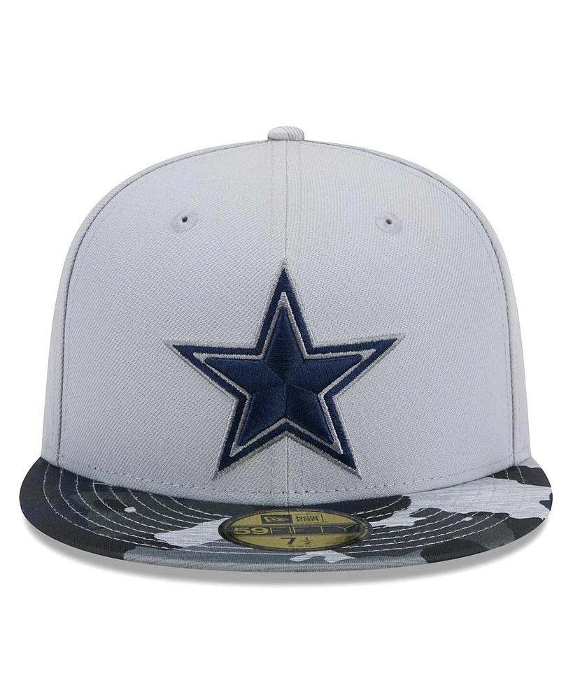 Men's New Era Gray Dallas Cowboys Active Camo 59FIFTY Fitted Hat