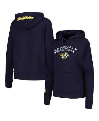 Women's Pro Standard Navy Nashville Predators Classic Chenille Pullover Hoodie