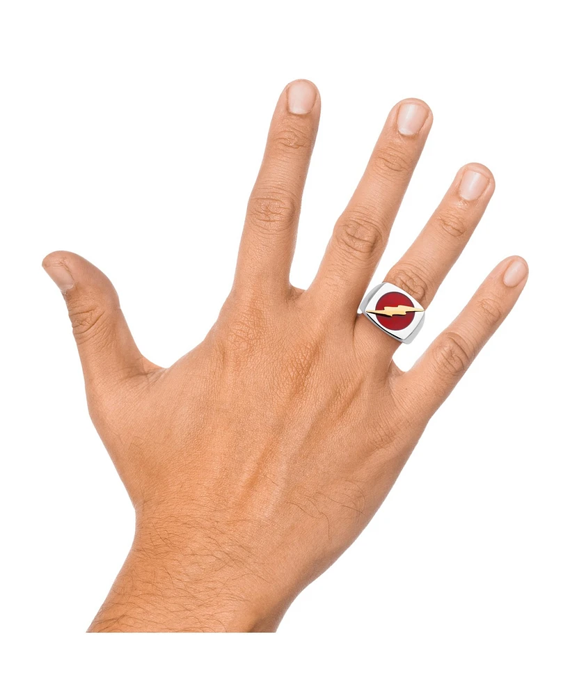 Dc Comics The Flash Stainless Steel (316L) Ring, Size 10