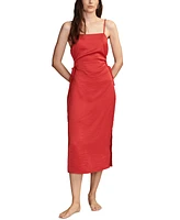 Lucky Brand Women's Cutout Apron-Neck Midi Dress