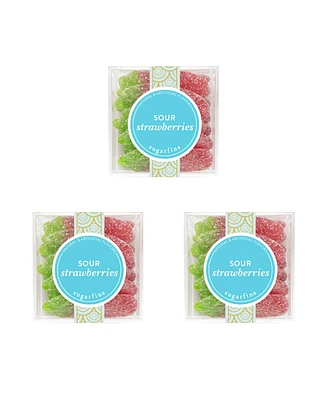 Sugarfina Sour Strawberries Small Candy Cube, 3 Piece