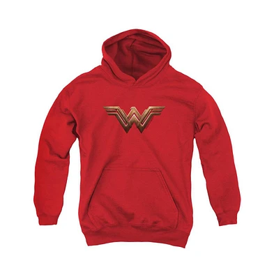 Wonder Woman Movie Youth Logo Pull Over Hoodie / Hooded Sweatshirt