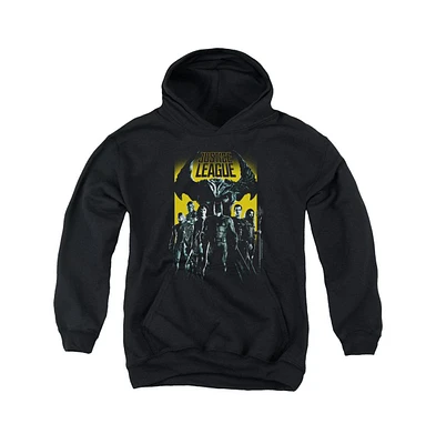 Justice League Movie Youth Stand Up To Evil Pull Over Hoodie / Hooded Sweatshirt