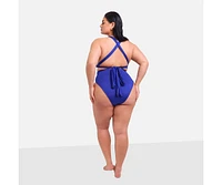 Rebdolls Plus Size Capri High Waist Bikini Bottom