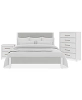 Catriona 3pc Bedroom Set (King Upholstered Bed, Chest & 2-Drawer Nightstand), Created for Macy's