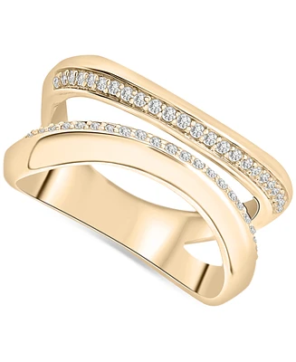 Audrey by Aurate Diamond Double Row Openwork Abstract Statement Ring (1/4 ct. t.w.) Gold Vermeil or Sterling Silver, Created for Macy's