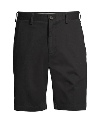 Lands' End Big & Tall No Iron 9" Plain Front Chino Short