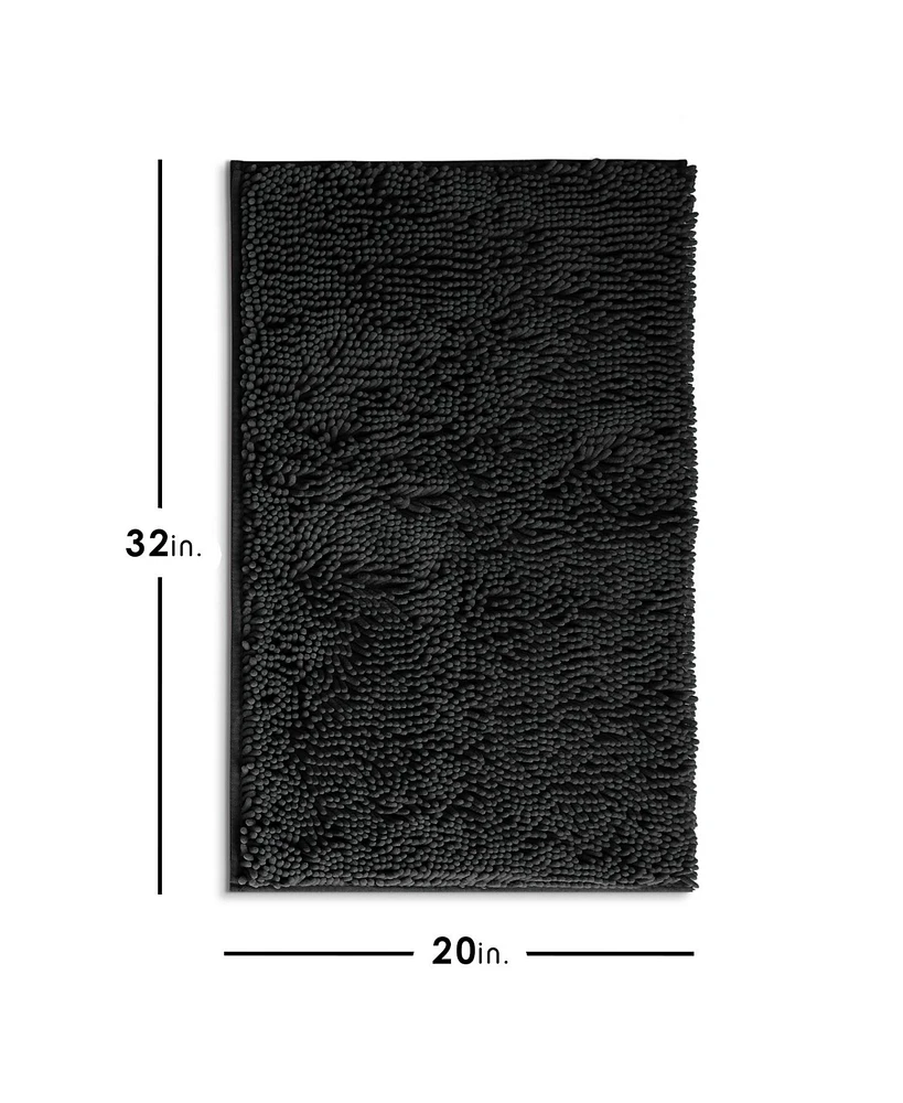 Ultra Soft Non-Slip Chenille Bath Rug - Quick Dry