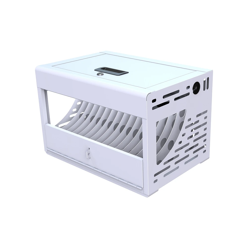 16 Bay Charging Cabinet For Laptop, Chromebook, Locking Charging Station-White