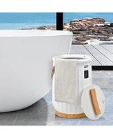 Bucket Towel Warmer with 4 Timer Settings and Portable Handle for Bathroom Use