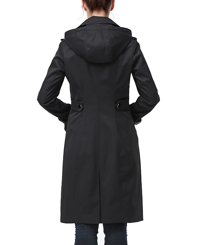 kimi + kai Women's Emma Water Resistant Hooded Trench Coat