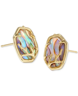 Kendra Scott 14k Gold-Plated Framed Stone Stud Earrings