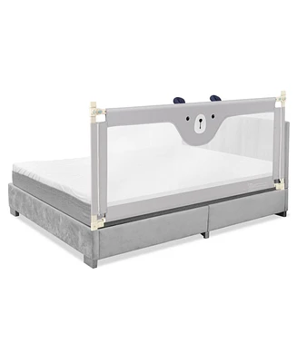 Slickblue Vertical Lifting Baby Bedrail Guard with Double Safety Child Lock