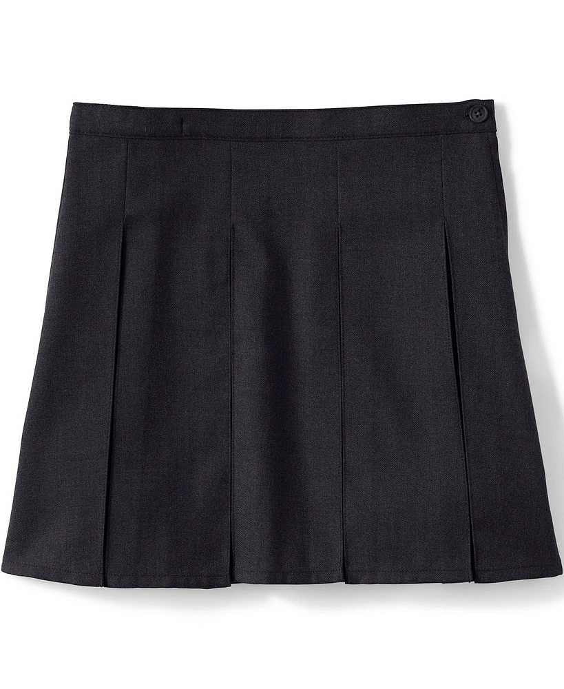 Lands' End Big Girls Box Pleat Skirt Top of Knee