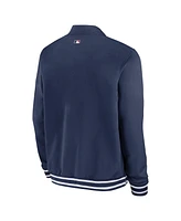 Nike Men's Navy Atlanta Braves Authentic Collection Full-Zip Bomber Jacket