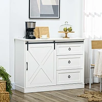 Homcom Farmhouse Kitchen Buffet Cabinet with Storage,
