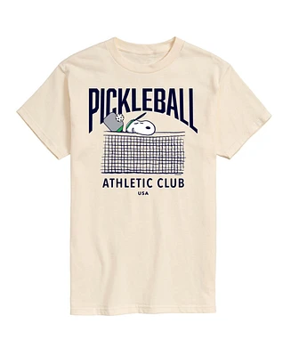 Hybrid Apparel Peanuts Pickleball Mens Short Sleeve Tee