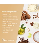 M3 Naturals Arabica Coffee Body Scrub with Collagen & Stem Cell - Exfoliating Body Scrubber & Face Cleanser 12 oz