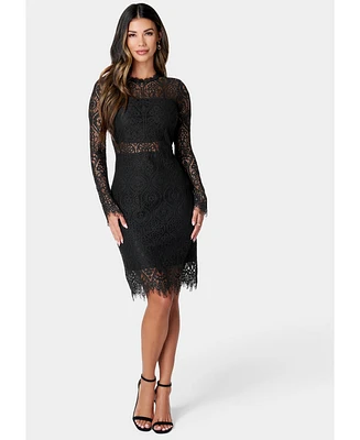 Bebe Women's Bandeau Lace Dress