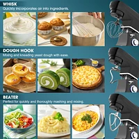 Sugift 7.5 Qt Tilt-Head Stand Mixer 6 Speed with Egg Whisk, Dough Hook & Flat Beater