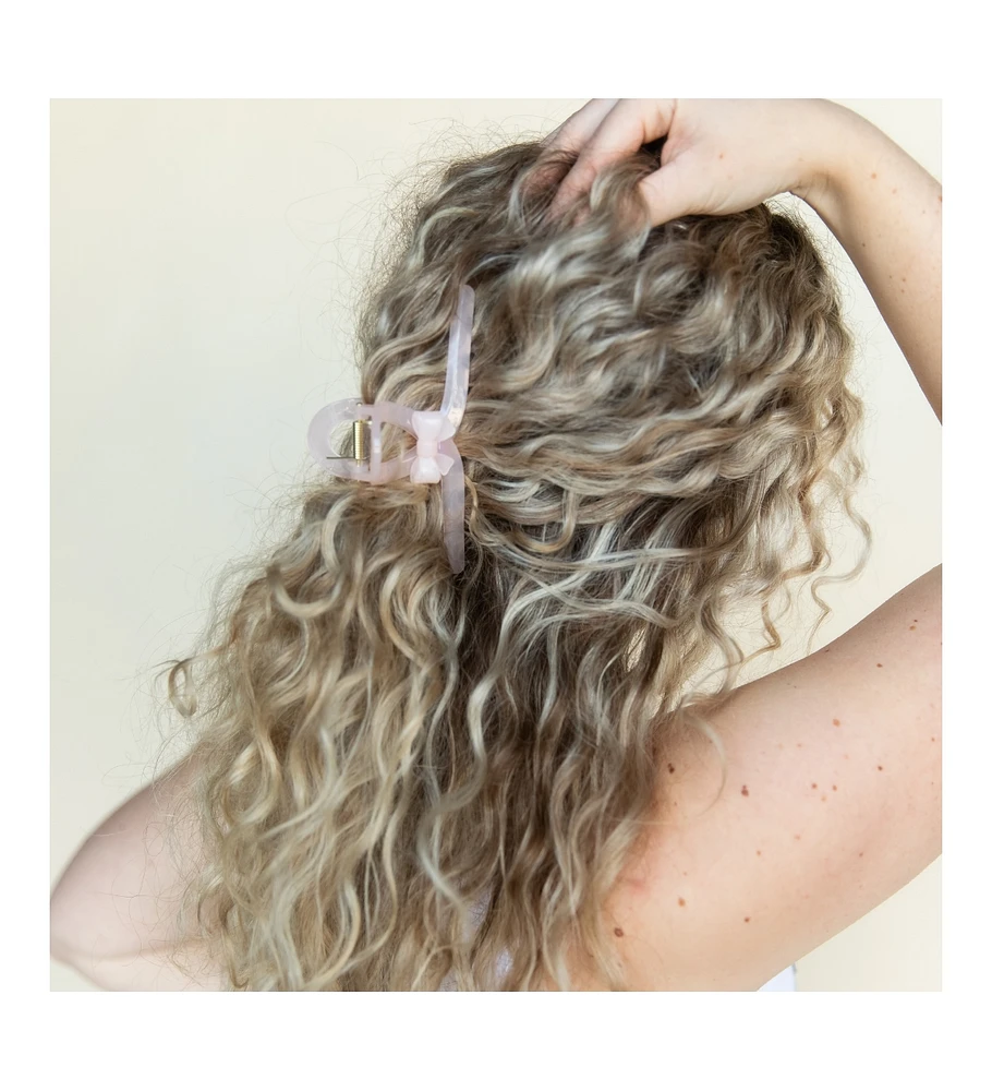 Looped Clip - Matte Pink Bow