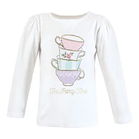 Hudson Baby Toddler Girls Long Sleeve T-Shirts, Fall Pumpkin Spice