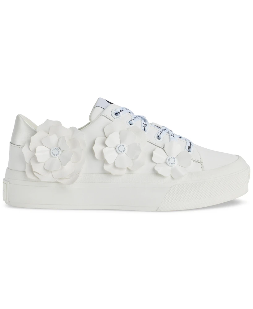 Karl Lagerfeld Paris Women's Georgia Lace-Up Embellished Sneakers