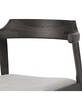 Glamour Home 28.35" Atlas Rubberwood, Fabric Dining Chair, Set of 2