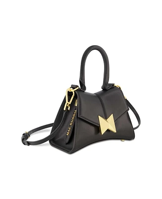 Gold Hardware Detail Angular Mini Leather Handbag