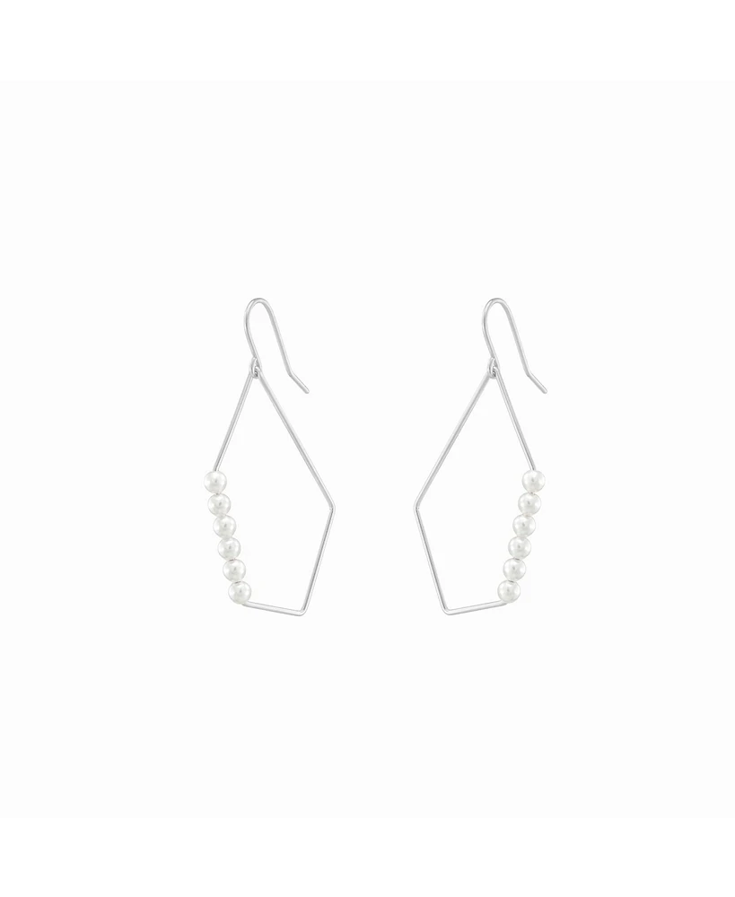 Bearfruit Jewelry Sterling Silver Annabelle Cultured Pearl Hoop Earrings