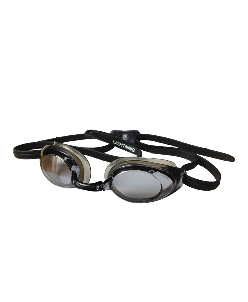 Finis Lightning Goggles - Competitive, Adjustable, Black/Smoke