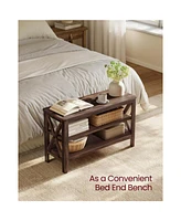 Entryway Storage Bench with Shelves for Shoes and Accessories Living Room
