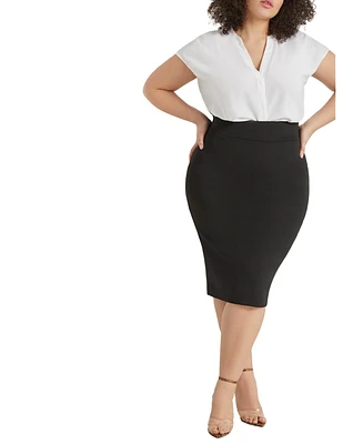 Eloquii Women's Neoprene Pencil Skirt