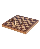 We Games Book Style Folding Chess Set, Oak Wood Board 11 in., 2.75 in. King