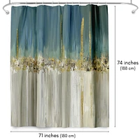 71x74 Abstract Shower Curtain - Shine A Light by Pi Creative Art