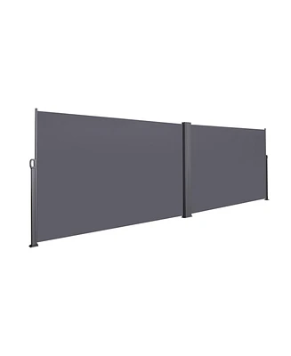 276" X 71"Retractable Side Awning, Waterproof & Uv-Resistant, Privacy Screen