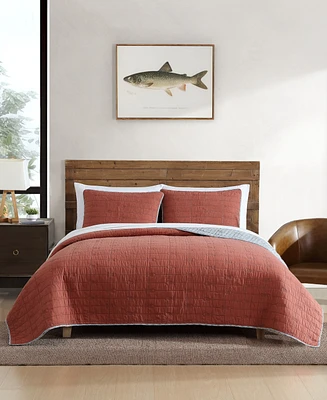 Eddie Bauer Troutdale Reversible 3 Piece Quilt Set, King