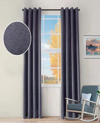 Superior Senna Textured Curtain Set of Panels with Grommet Header