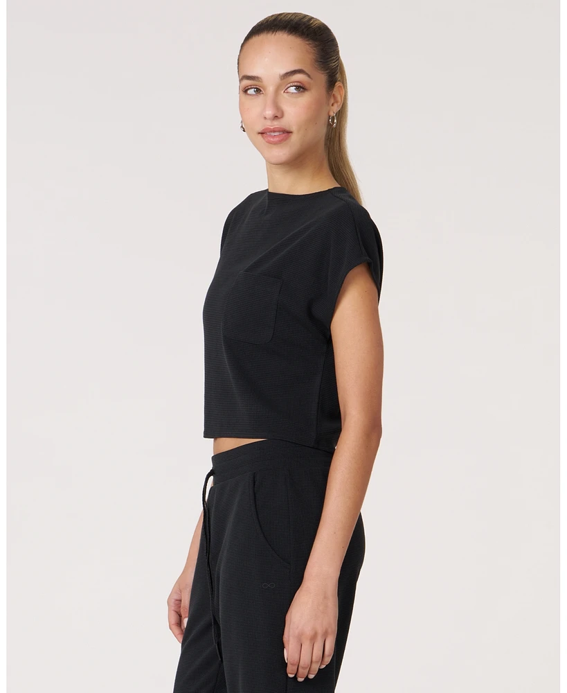 Rebody Active Women's Retreat Pocket Waffle Tee