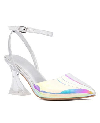 Jacki Ankle Strap Heel Pump - Wide Width