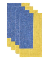 Saro Lifestyle Multicolored Band Napkin Set of 4, 20"x20"