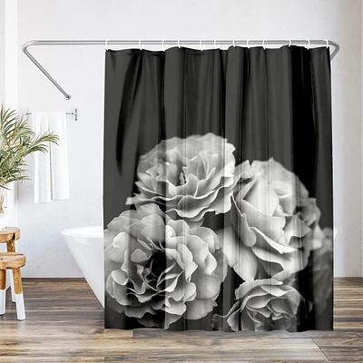 71x74 Floral Shower Curtain - Moody Roses by Chaos & Wonder Design