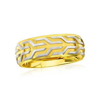 Stainless Steel Gold and Silver Designed Ring